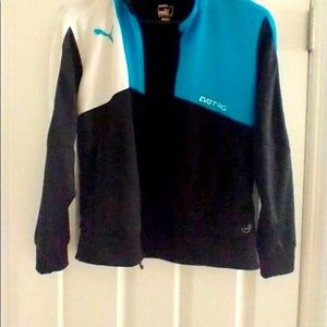 Puma track suit, black teal